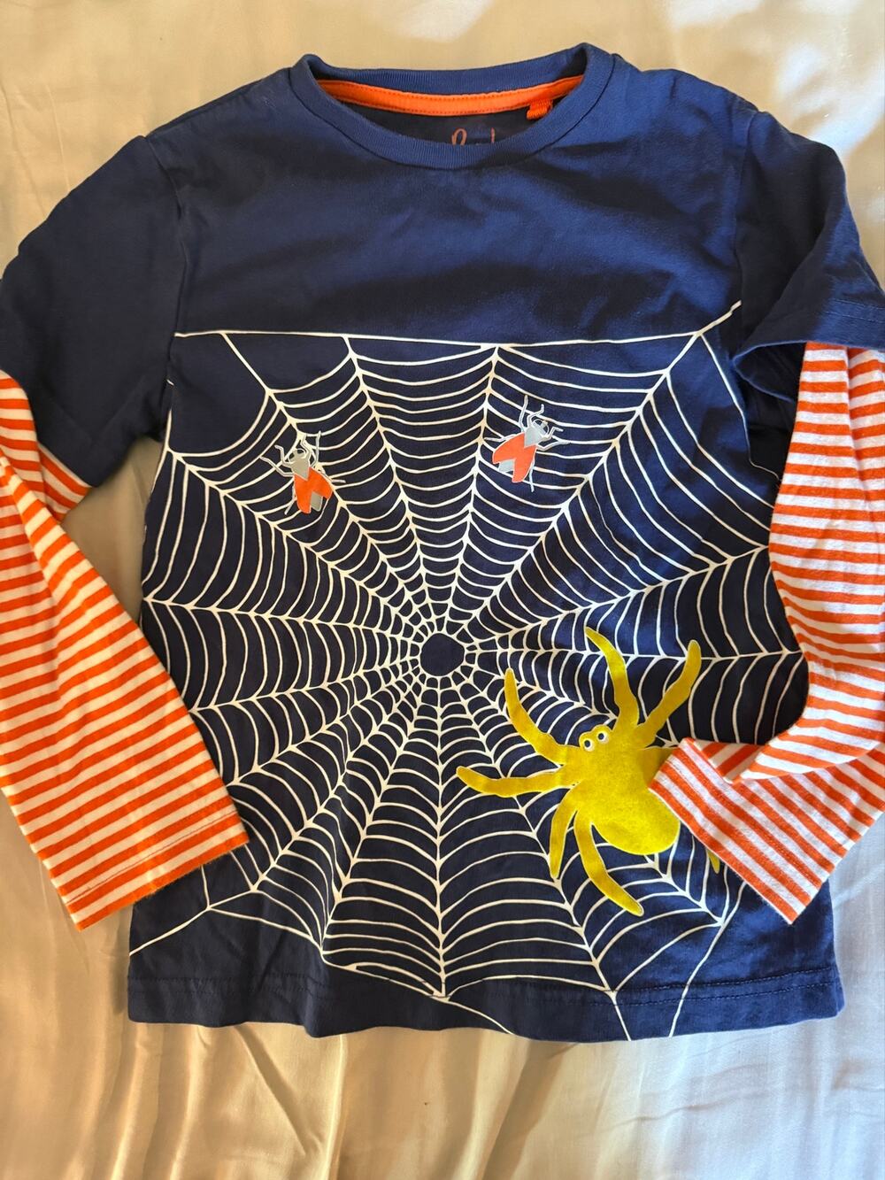 Min Boden Navy blue Spider shirt size 5-6